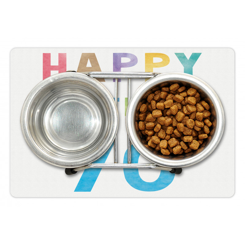 Abstract 70 Birthday Pet Mat