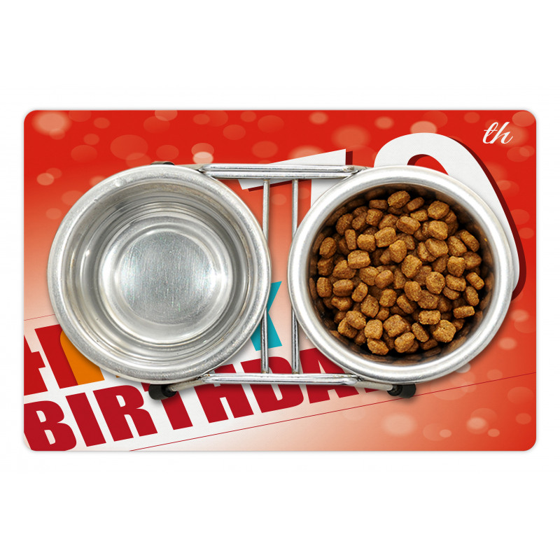 Happy Birthday Slogan Pet Mat