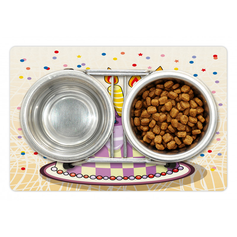 Cake Candles Dots Stars Pet Mat