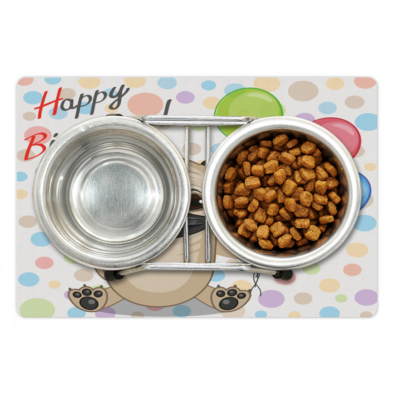 Birthday Pug Dog Pet Mat