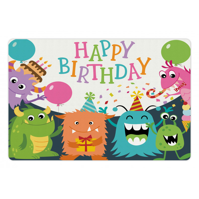 Monster Birthday Pet Mat