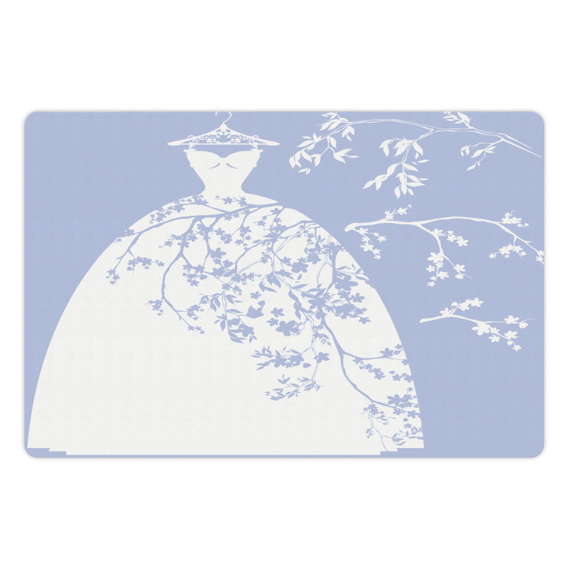 Floral Bride Dress Pet Mat