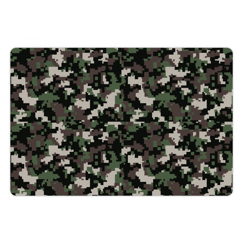 Pixelated Digital Abstract Pet Mat