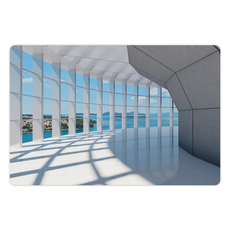 Skyscrapers Seascape View Pet Mat