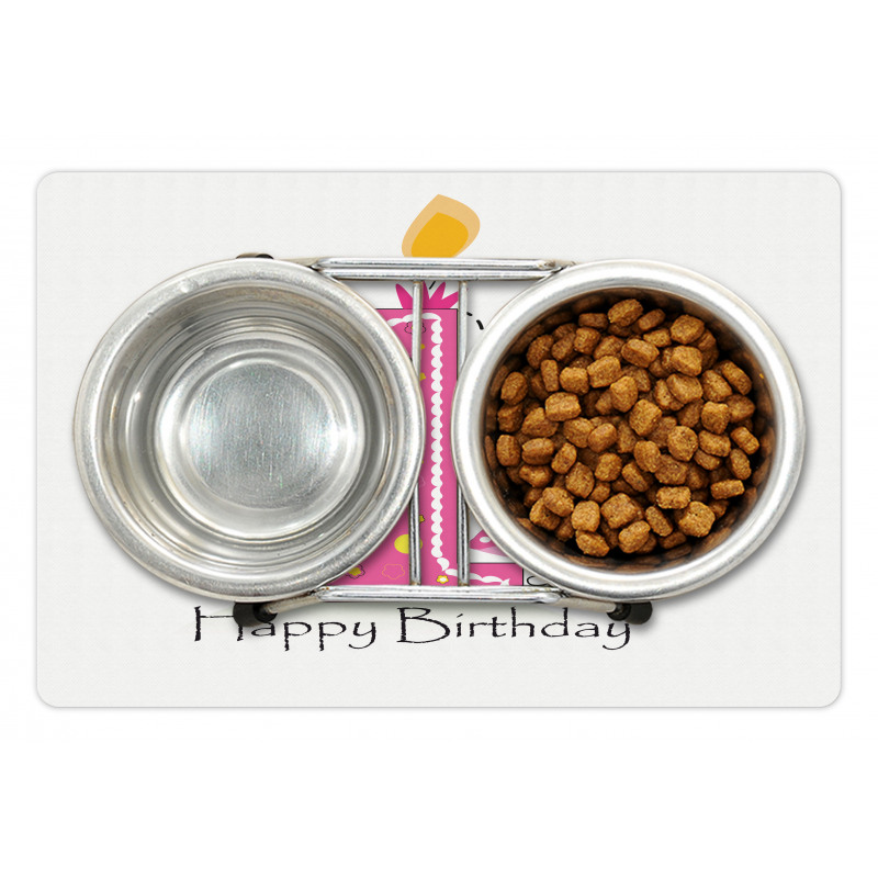 Bees Party Cake Candle Pet Mat