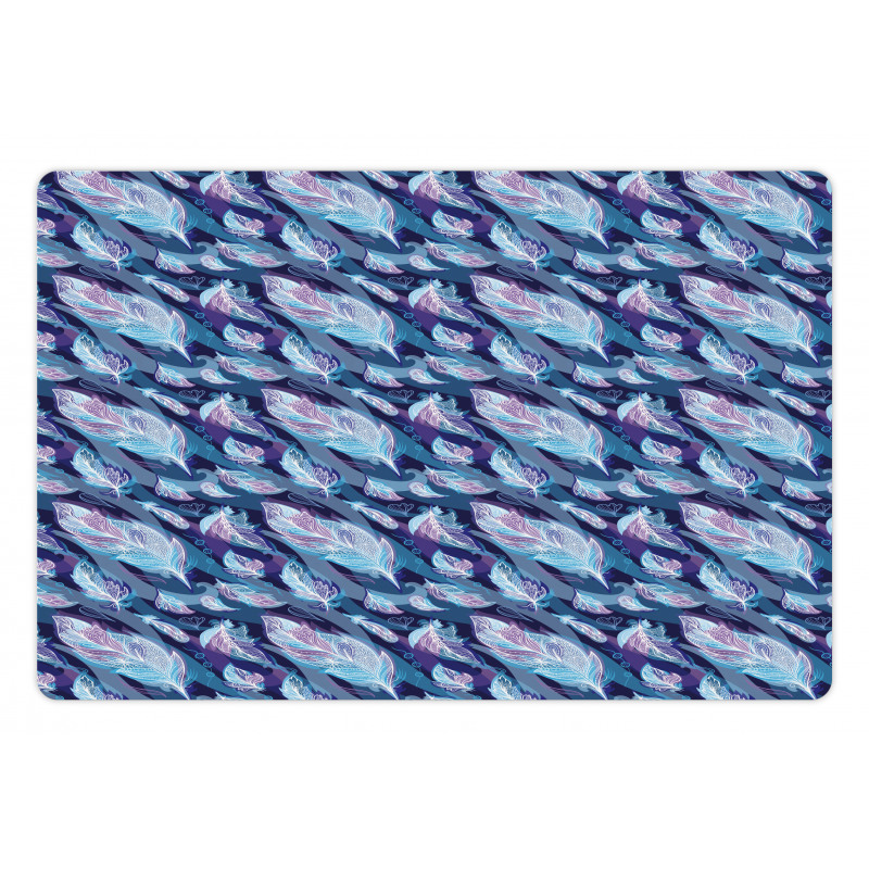 Feather and Wavy Design Pet Mat