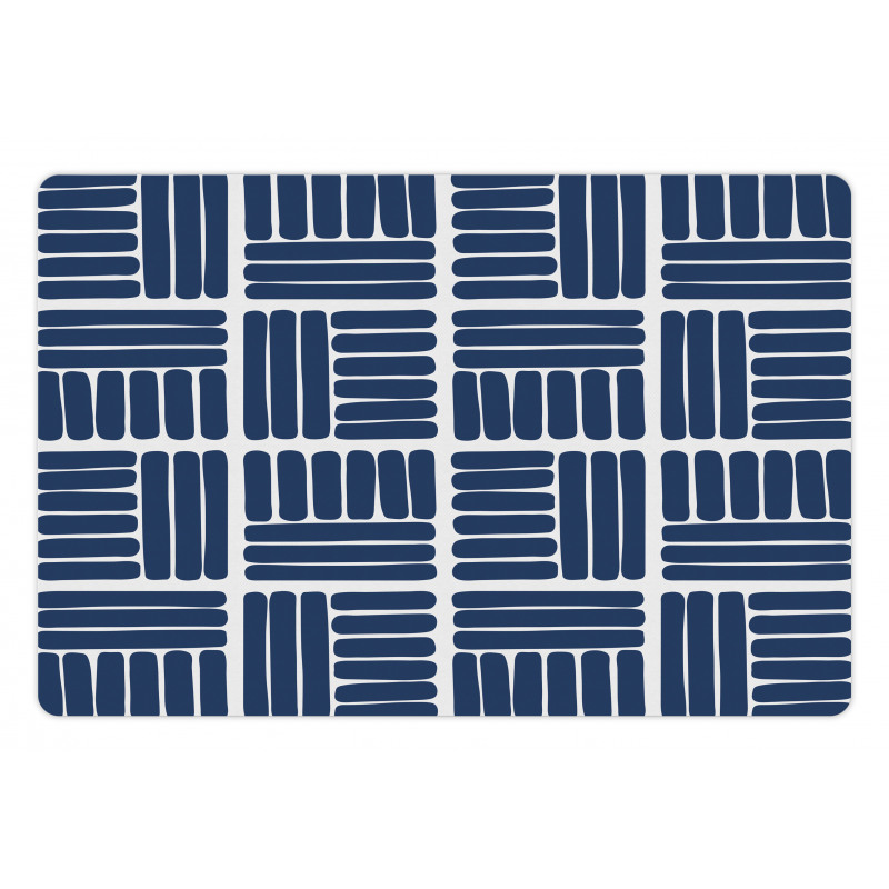 Stripes in Squares Pet Mat