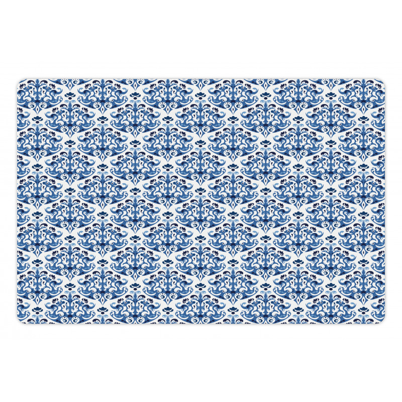 Indigo Victorian Design Pet Mat