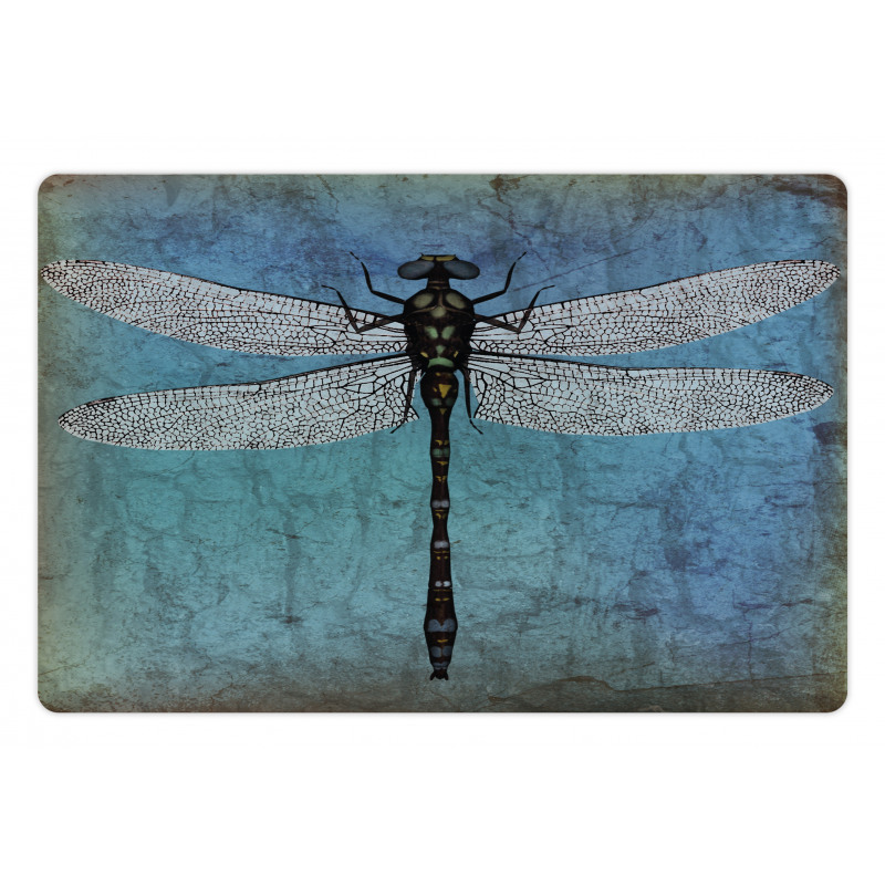 Dragonfly Bug Turquoise Pet Mat