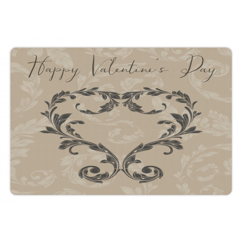 Valentine's Day Taupe Pet Mat