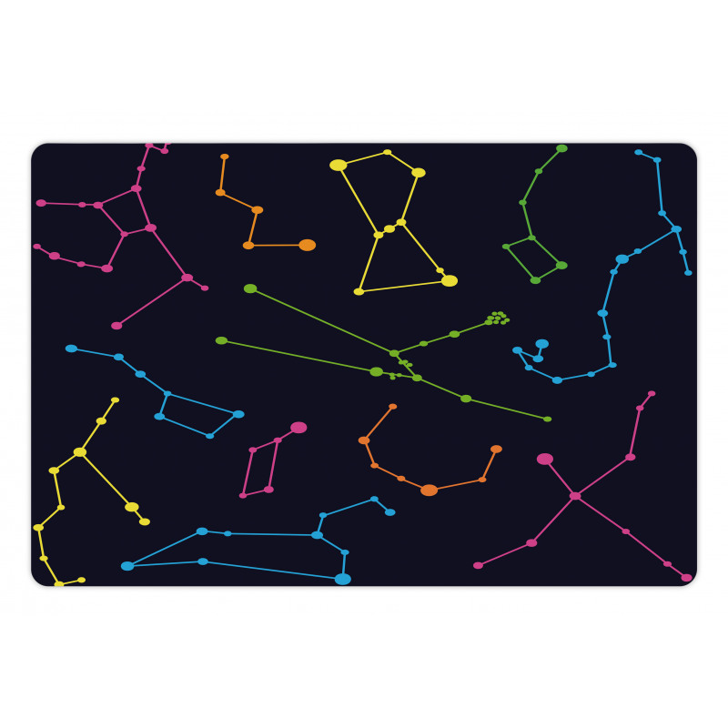 Colorful Galactic Pet Mat