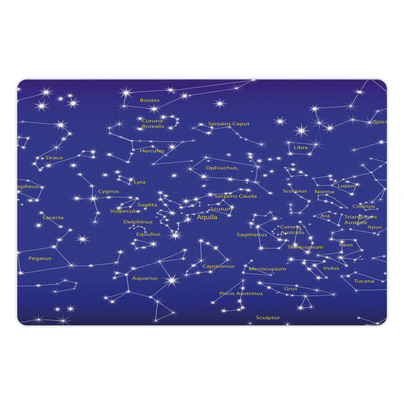 Names of Stars Pet Mat