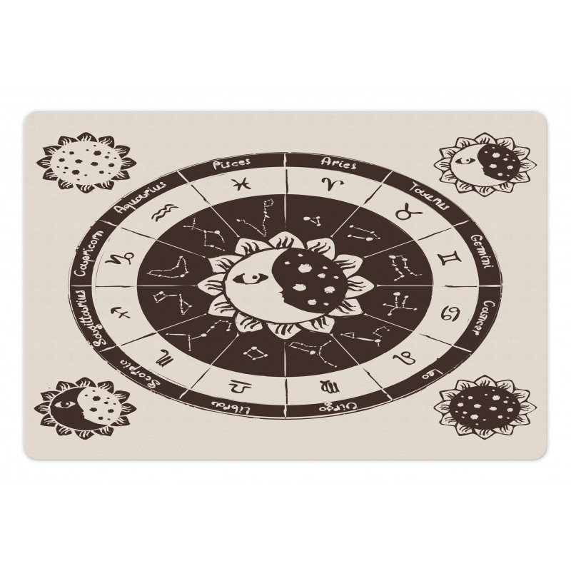 Zodiac Sun Moon Pet Mat