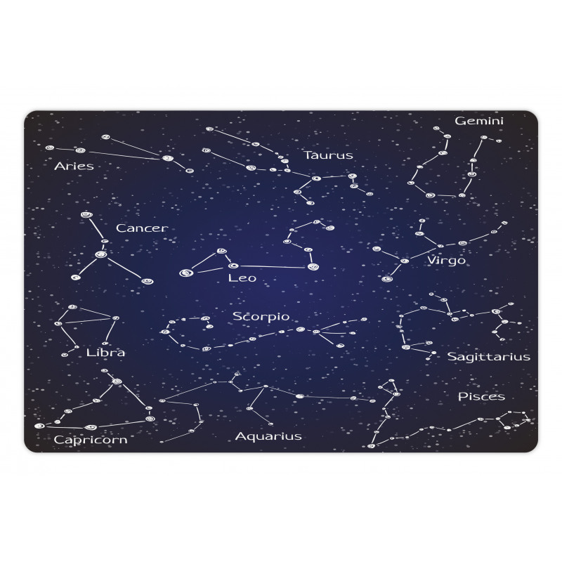 Zodiac Doodle Art Pet Mat