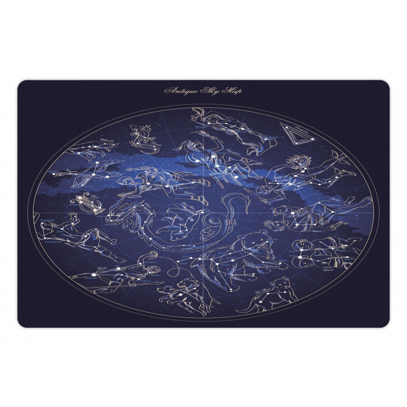 Antique Sky Map Pet Mat