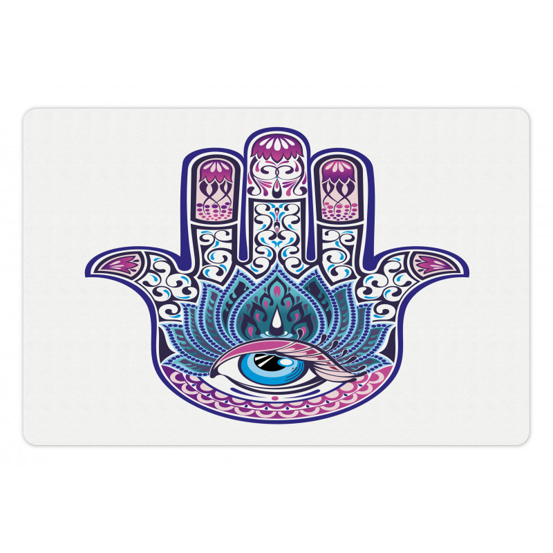 All Seeing Eye Lotus Motif Pet Mat