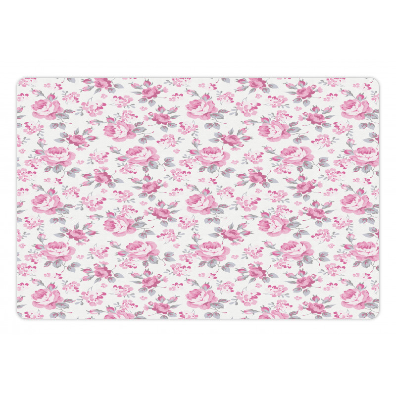 Pink Roses Spring Pet Mat