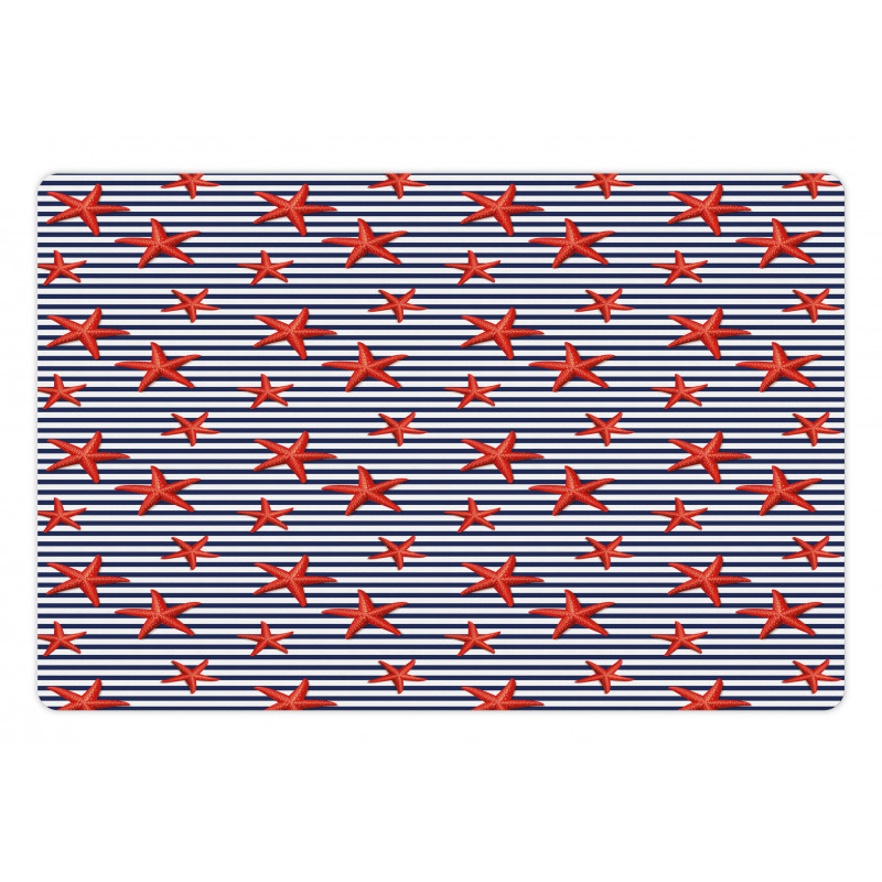 Maritime Themed Pattern Pet Mat