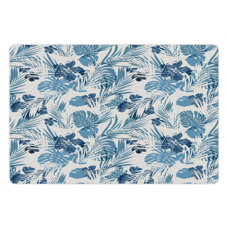 Hawaiian Flowers Palm Tree Pet Mat