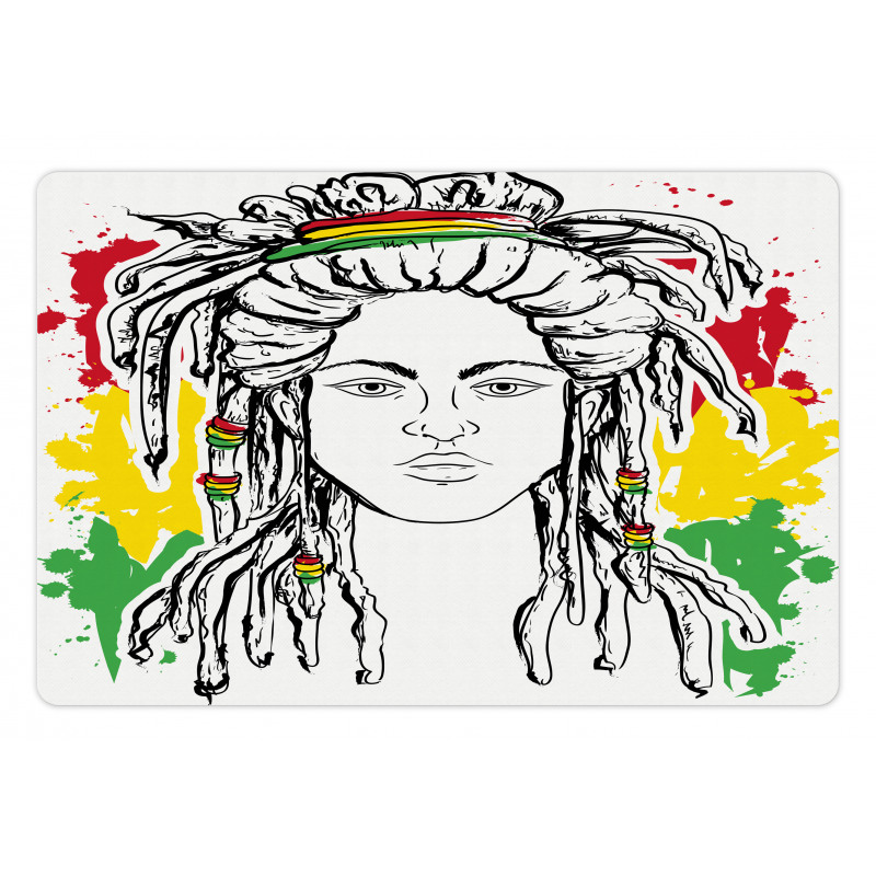 Grunge Flag Colors Reggae Pet Mat