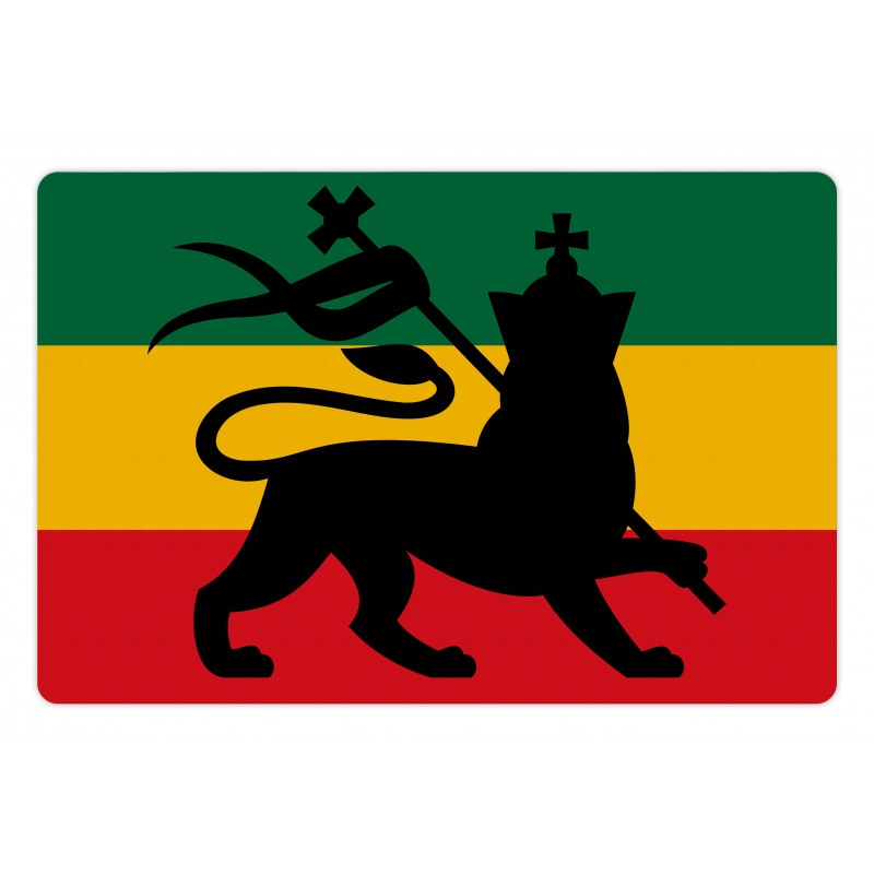 Judah Lion Reggae Flag Pet Mat