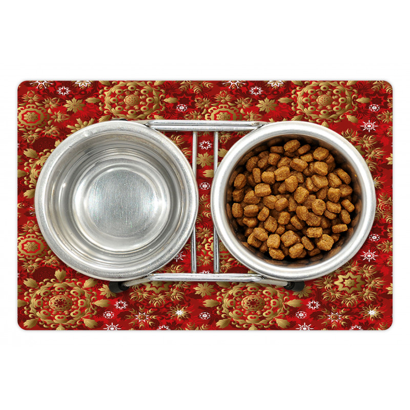 Xmas Flora Ornament Pet Mat