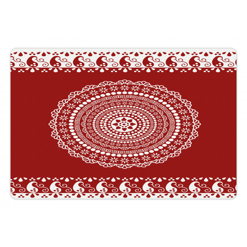 Paisley Side Border Pet Mat