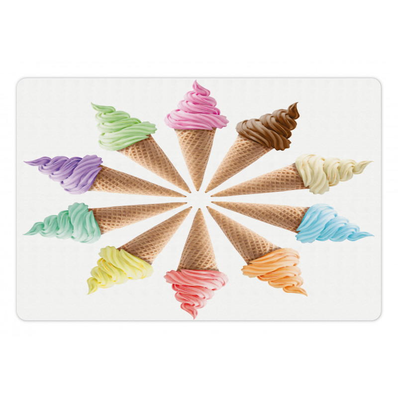 Ice Cream Row Pet Mat