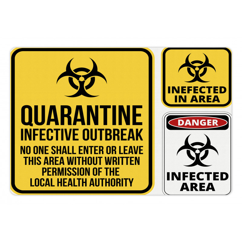 Danger Quarantine Pet Mat