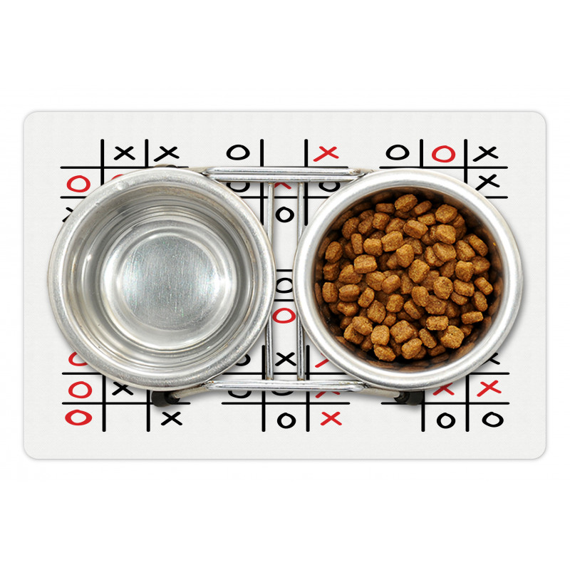 Tic Tac Toe Game Set Art Pet Mat