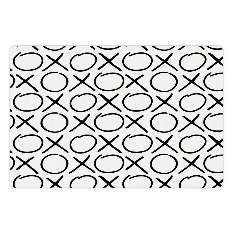 Doodles Monochrome Style Pet Mat