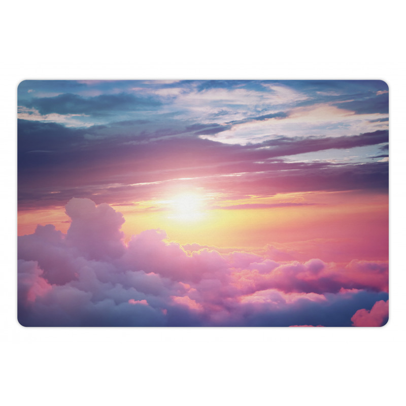 Surreal Sky Fluffy Clouds Pet Mat