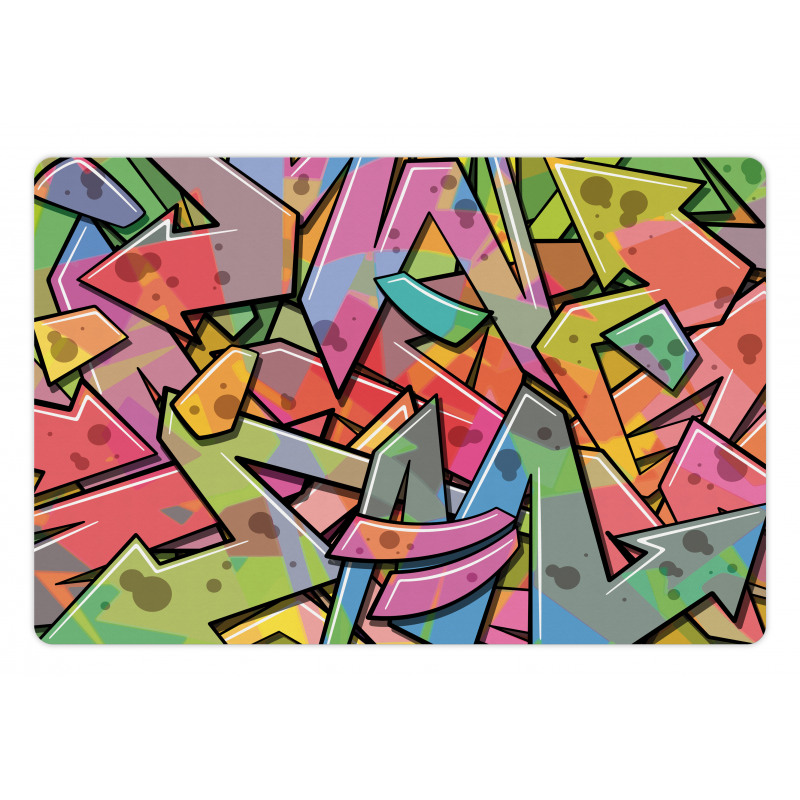 Abstract Grunge Arrows Pet Mat