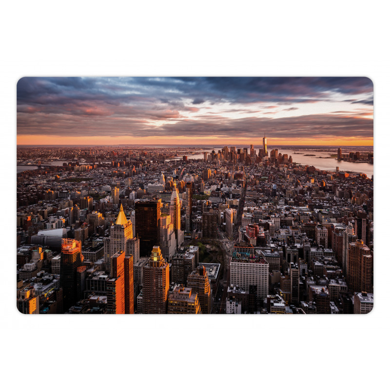 Manhattan Skyline Sunset Pet Mat