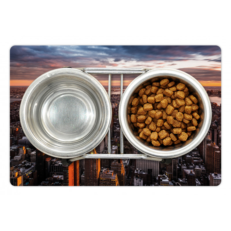 Manhattan Skyline Sunset Pet Mat