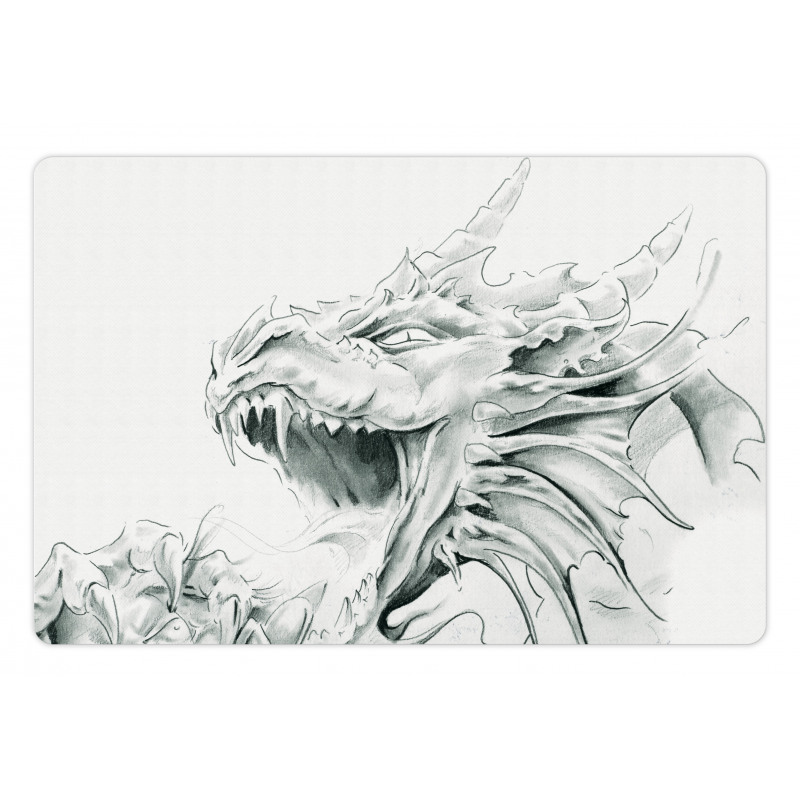 Medieval Myth Sketch Pet Mat