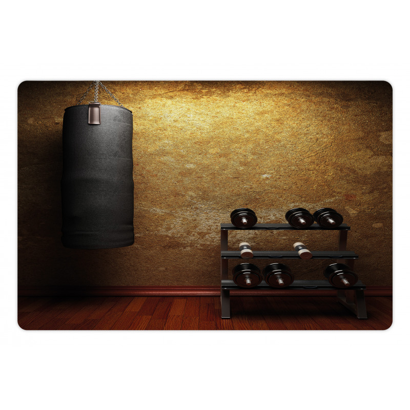 Gym Room and Dumbbells Pet Mat