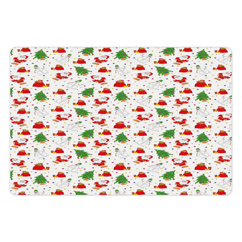 Xmas Tree Santa Claus Pet Mat