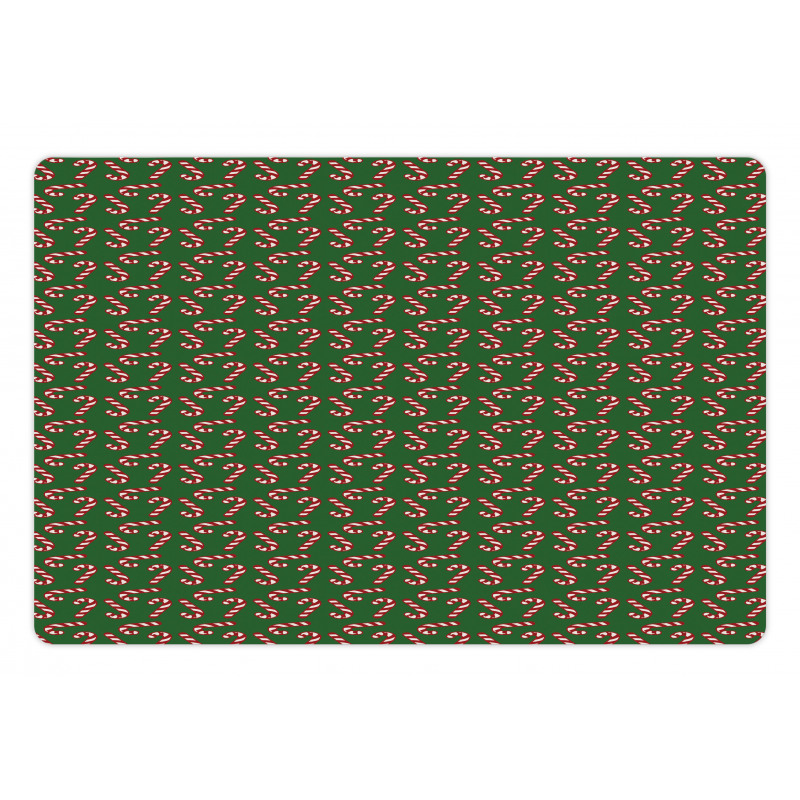 Candy Canes Pet Mat