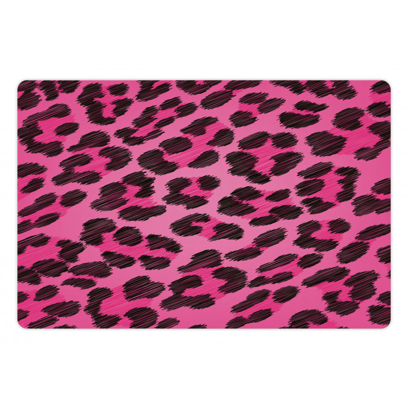 Vibrant Leopard Skin Pet Mat