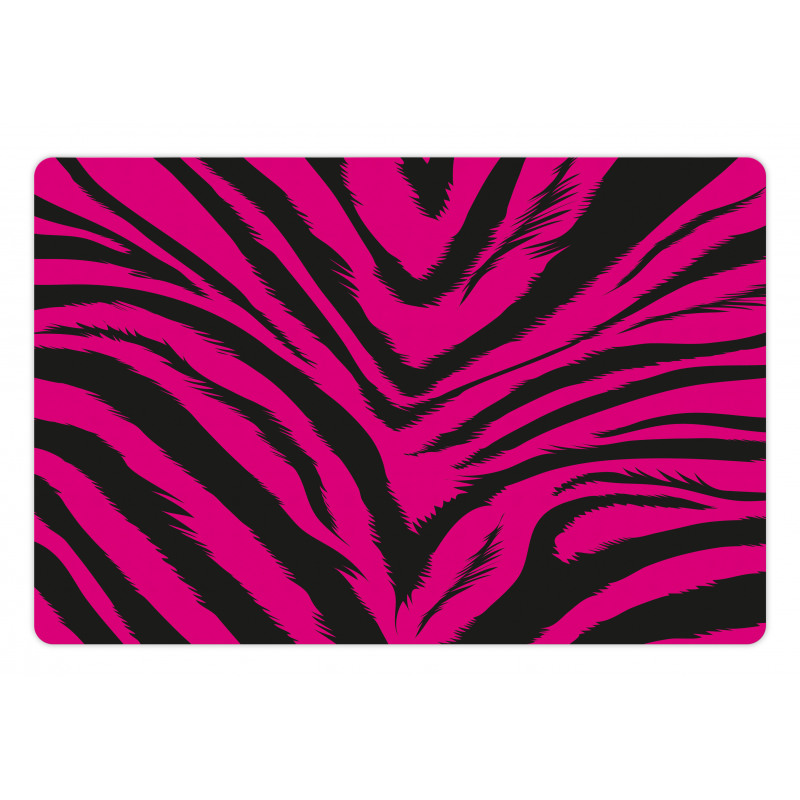 Hot Pink Zebra Skin Pet Mat