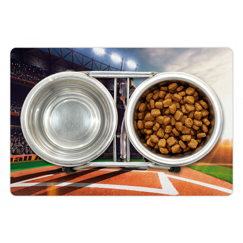 Baseball Player Game Pet Mat