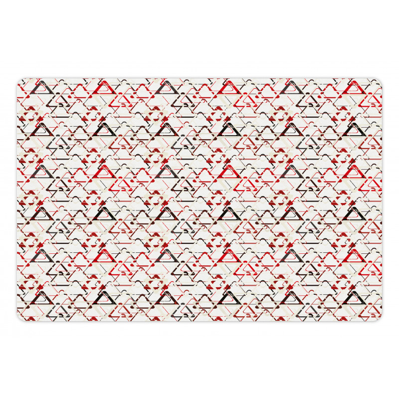 Overlapping Triangles Pet Mat