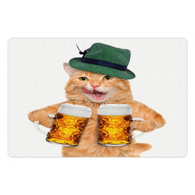 Cool Cat Hat Beer Mug Funny Pet Mat