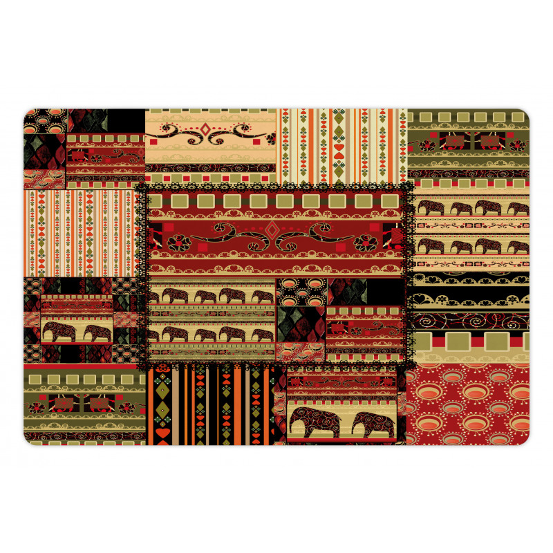 Patchwork Style Asian Pet Mat