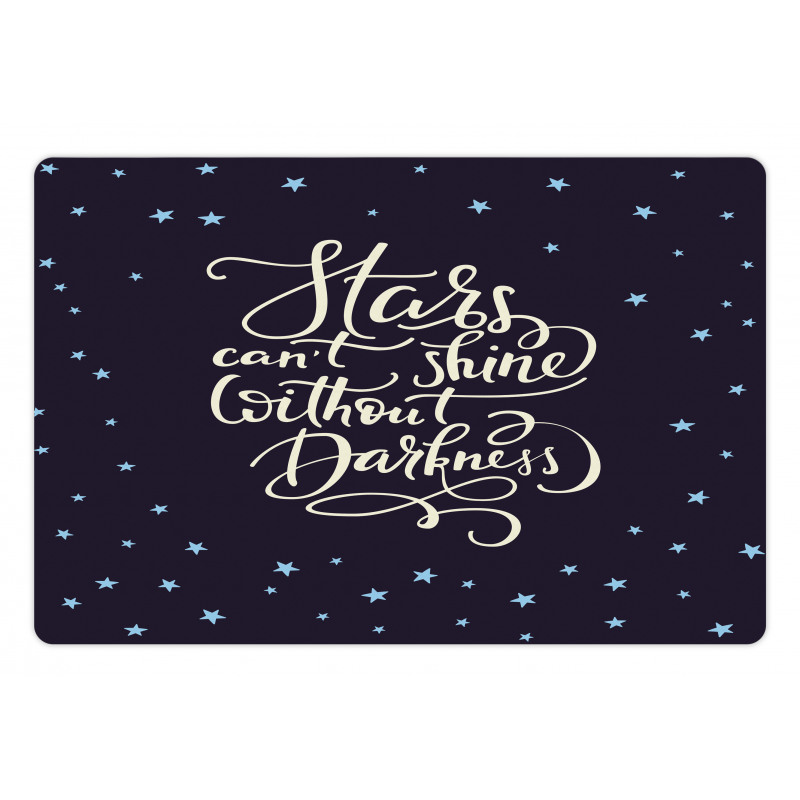 Night Sky Words Pet Mat