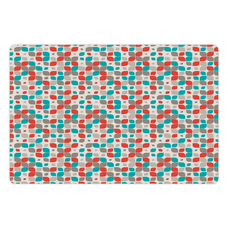 Abstract Mosaic Floral Pet Mat