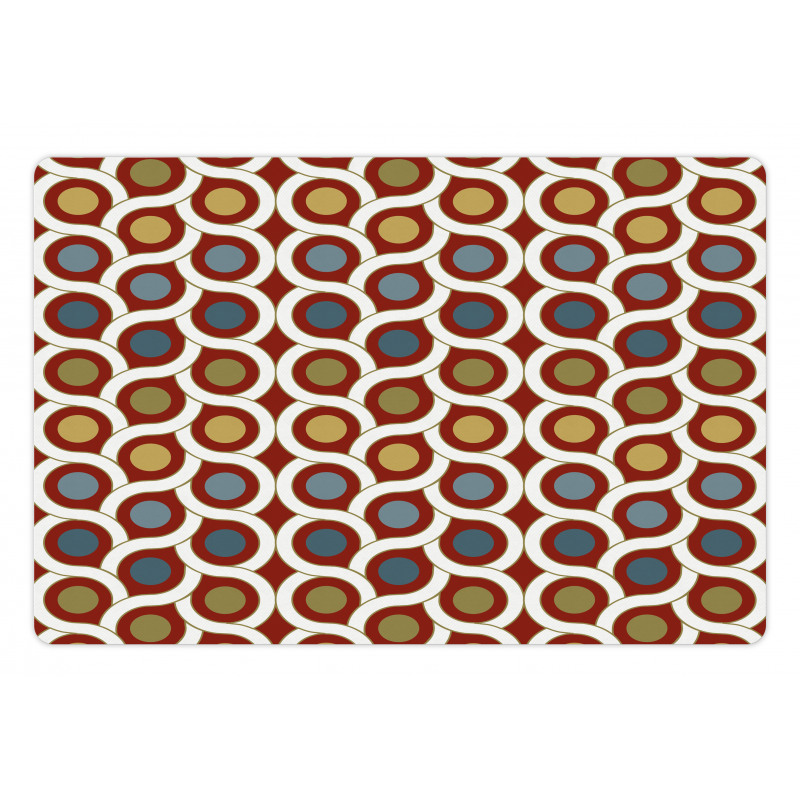 Circles Curvy Lines Pet Mat