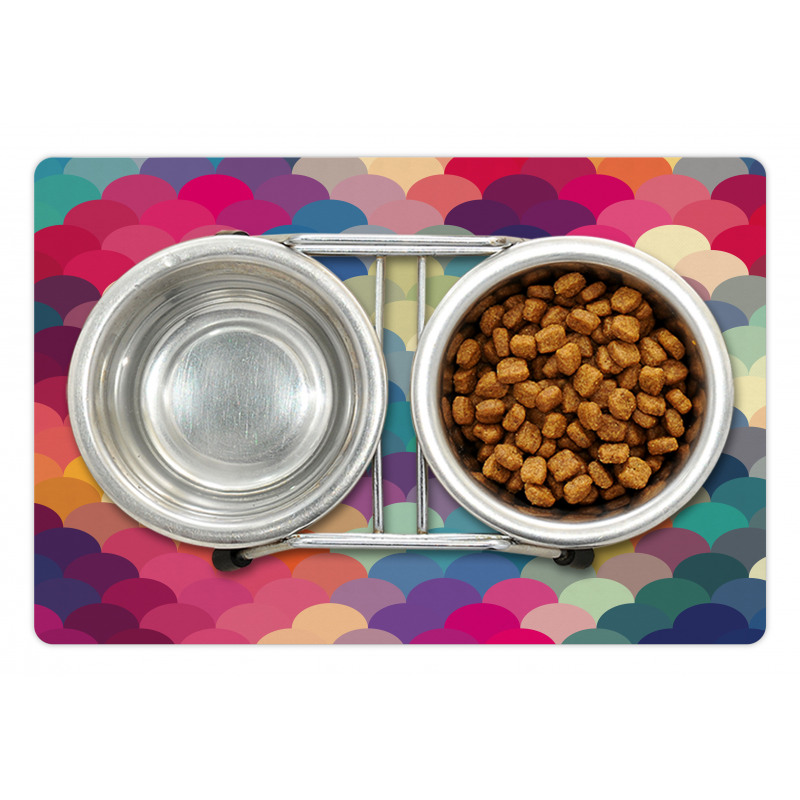 Colorful Retro Scales Pet Mat