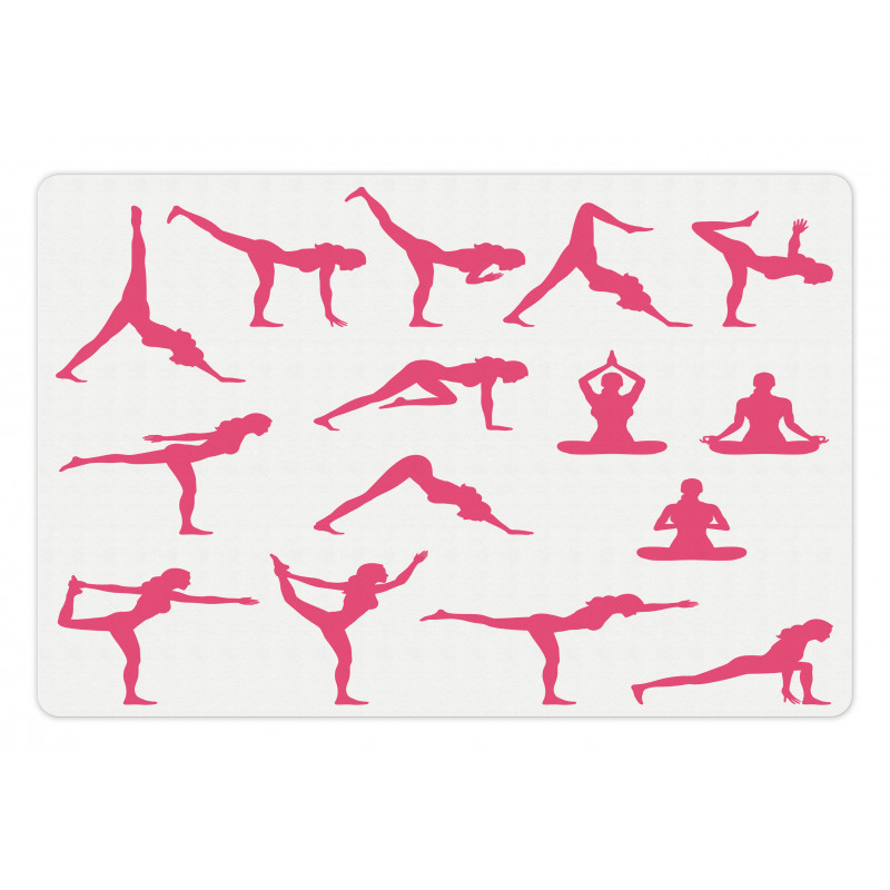 Pink Silhouettes Flexing Pet Mat